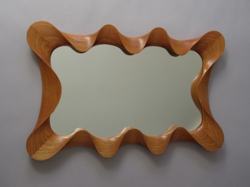 Large Cherry Taffy Mirror, by David Hurwitz Originals, Randolph, Vermont