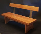 cherry bench, commercial bench, modern