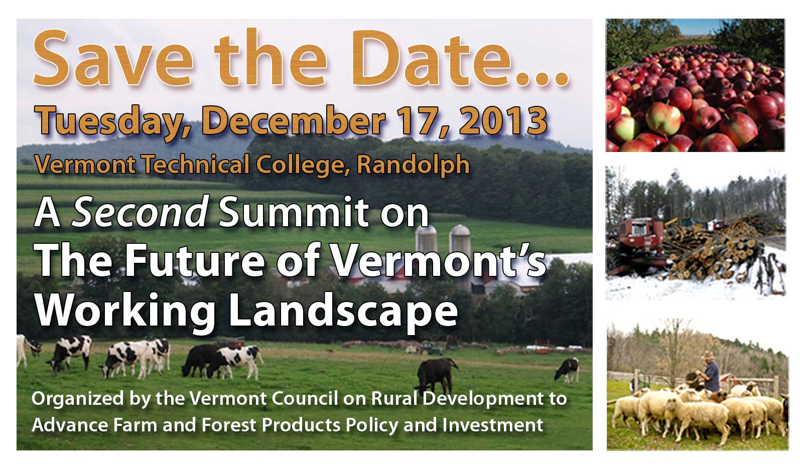2013 Future of Vermont's Working Landscape Summit -- December 17th