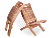 Crescent outdoor lounge chair in African Mahogany
